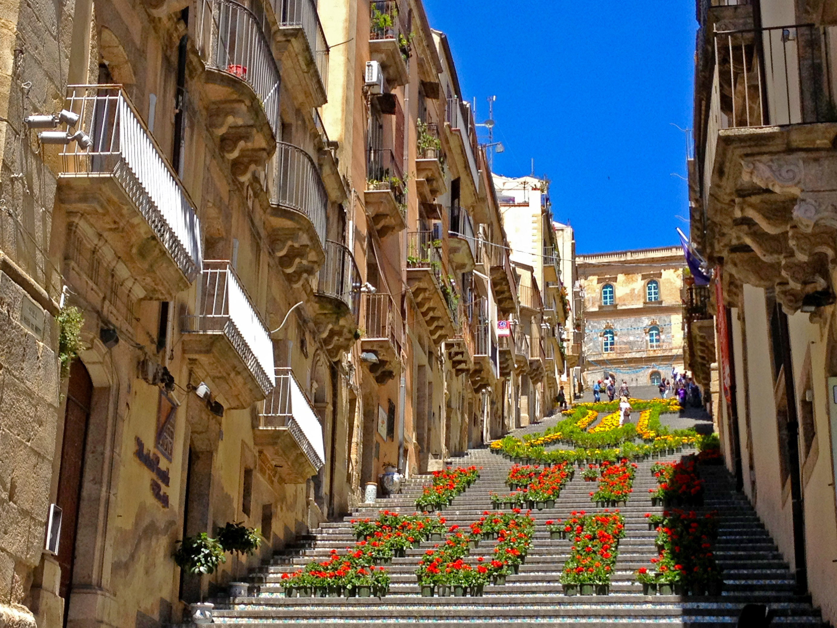 Caltagirone city famous for the ceramics and San Giacomo steps